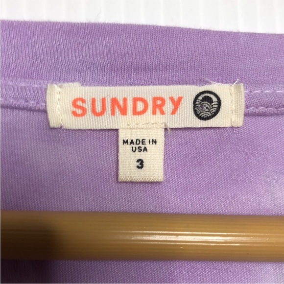 Sundry Lilac Tie Dye Crew Neck Pullover Sweatshirt 2 Medium / 3 Large NEW - Picture 12 of 12
